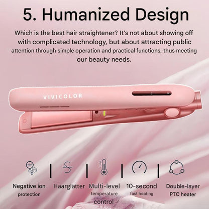 VIVICOLOR HairStrait PRO - Portable Hair Straightener