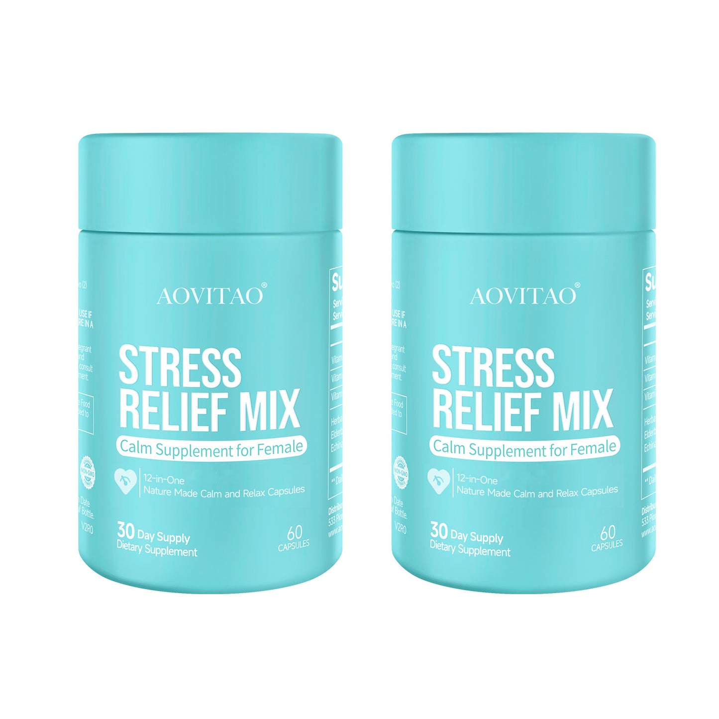 STRESS RELIEF MIX For Women Supplement With L-Theanine Magnesium, Stress Relief, Focus And Relaxation Support Anxiery Pill