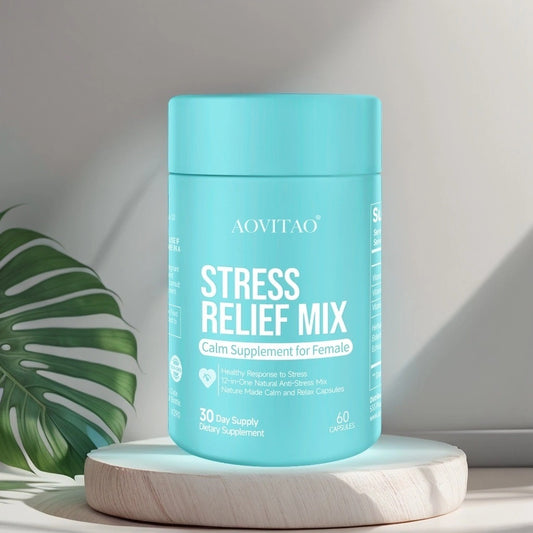 STRESS RELIEF MIX For Women Supplement With L-Theanine Magnesium, Stress Relief, Focus And Relaxation Support Anxiery Pill